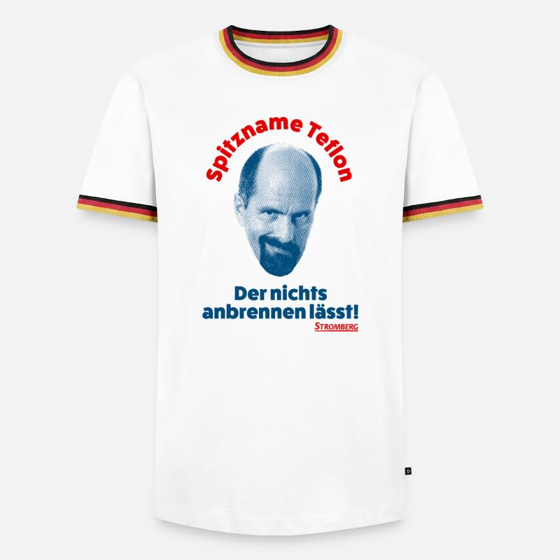 Stromberg Spitzname Teflon Mit Spruch - Männer Kontrast-T-Shirt - Weiß/Dreifarbig