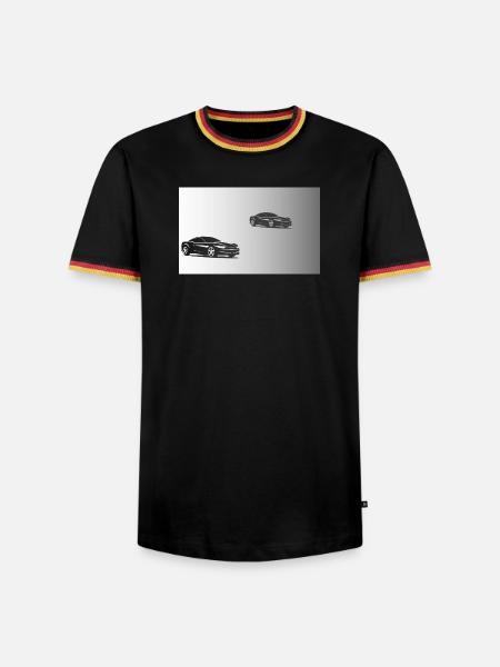 Auto - Männer Kontrast-T-Shirt - Schwarz/Dreifarbig