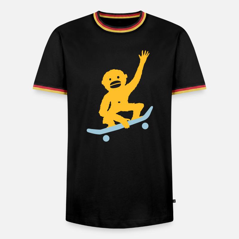 Monkey Tricks - Men's Ringer Shirt - black/tricolour