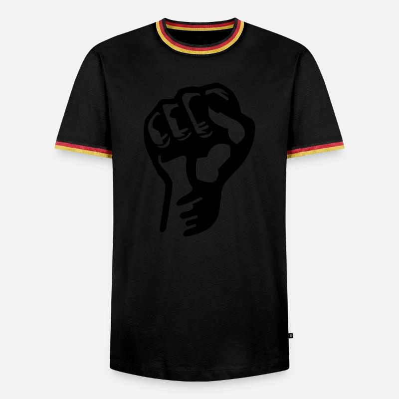 fist - Men's Ringer Shirt - white/tricolour