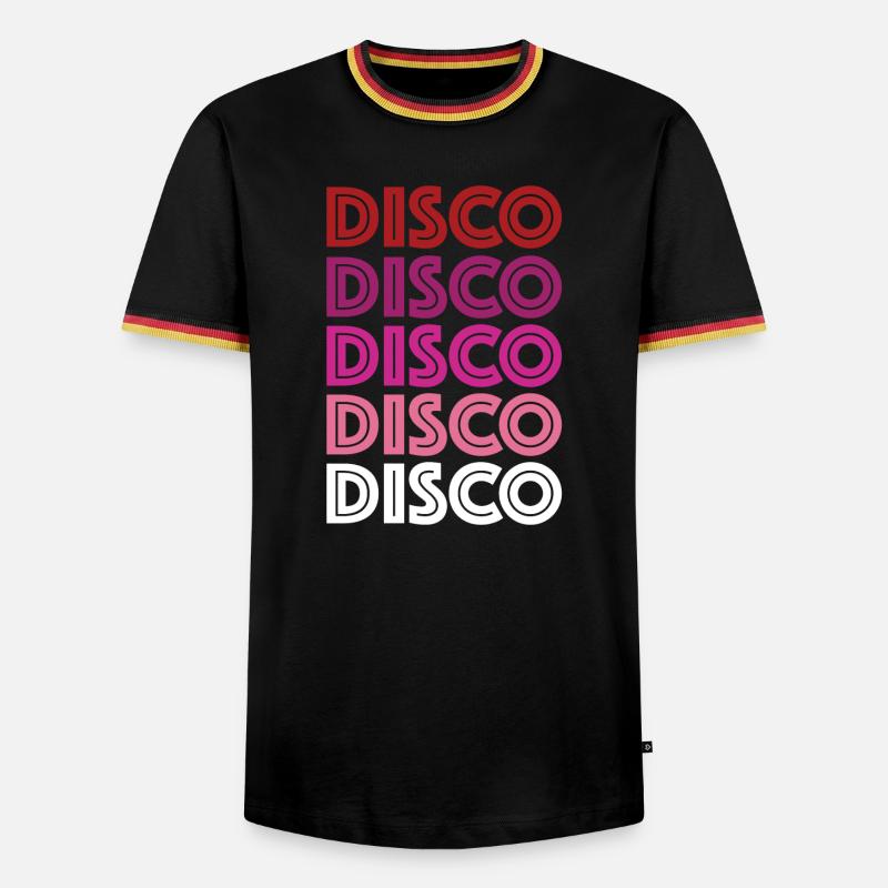 Disco Disco Disco - Männer Kontrast-T-Shirt - Schwarz/Dreifarbig