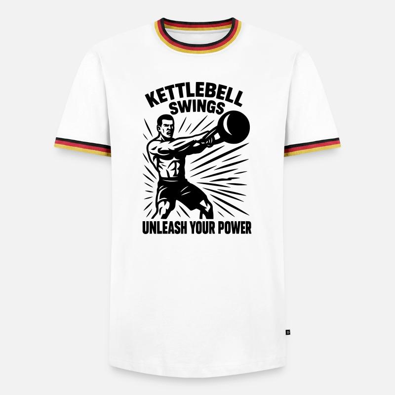 Kettlebell Workout - Men's Ringer Shirt - white/tricolour