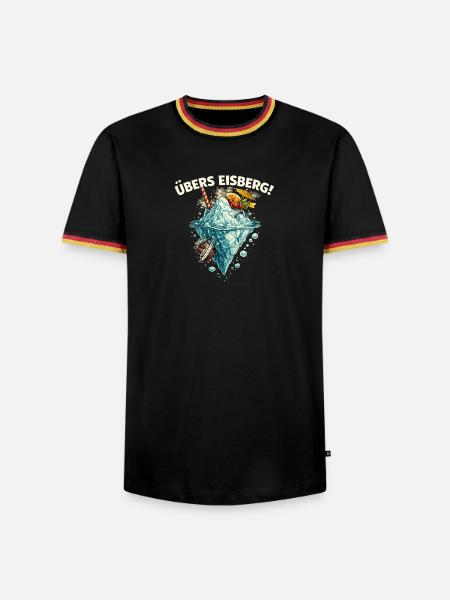 Über Eisberg Sommer Abenteuer - Männer Kontrast-T-Shirt - Schwarz/Dreifarbig