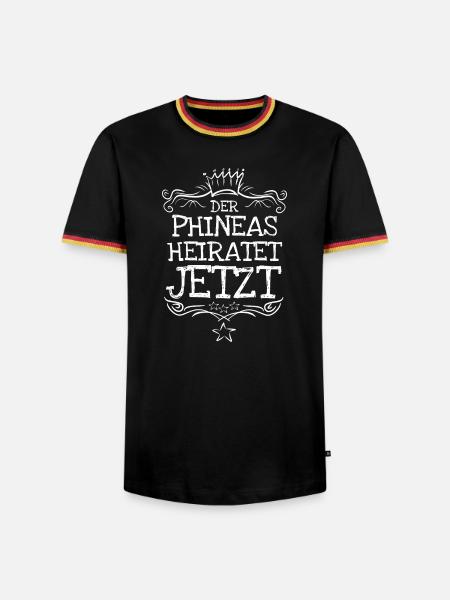 Phineas - Männer Kontrast-T-Shirt - Schwarz/Dreifarbig