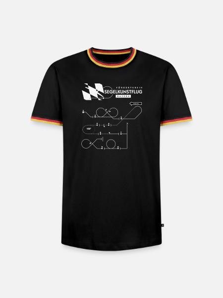 9. Bayern DoSi Programm Hinten - Männer Kontrast-T-Shirt - Schwarz/Dreifarbig