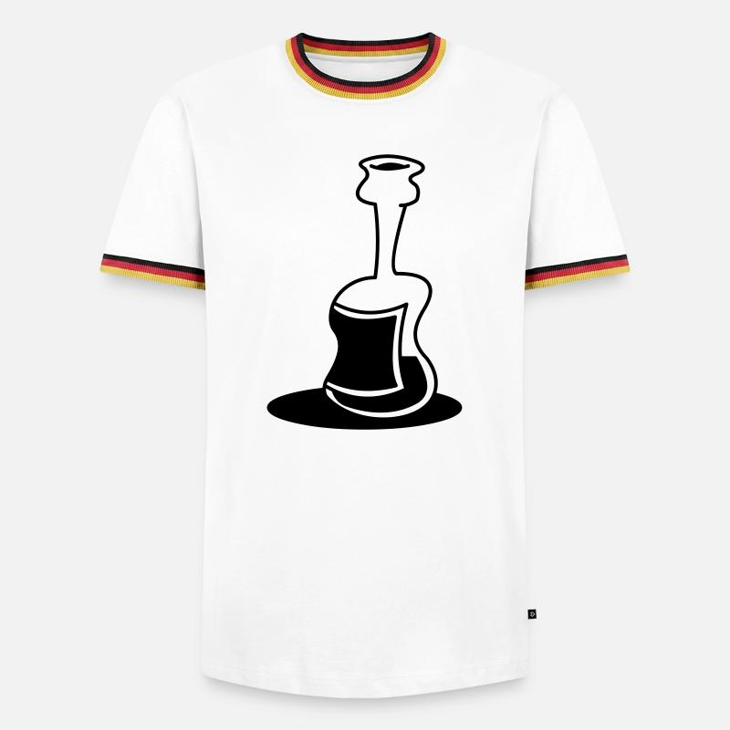 Half Full Bottle - Men's Ringer Shirt - white/tricolour