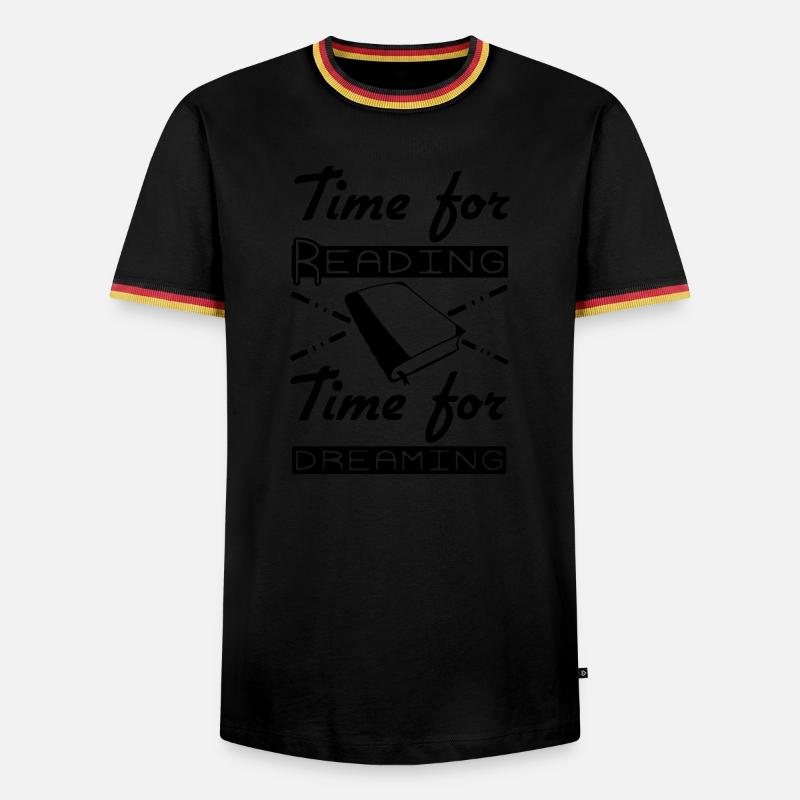 Time for Reading & Dreaming - Men's Ringer Shirt - black/tricolour