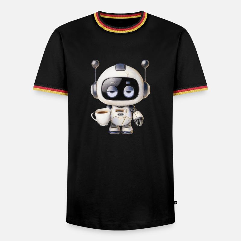 Robot Coffee - Men's Ringer Shirt - black/tricolour