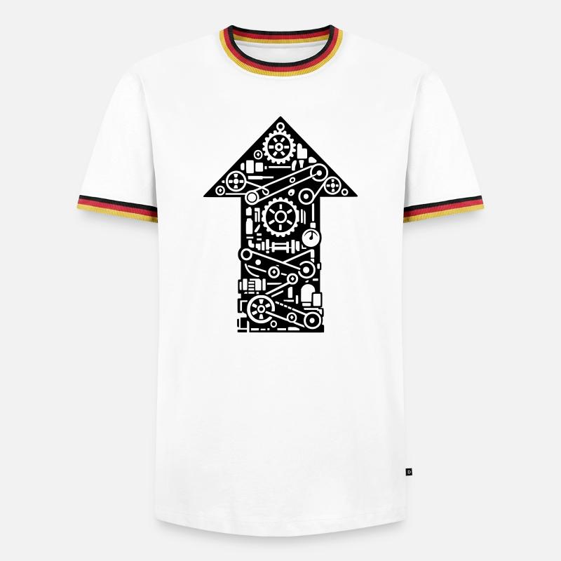 Pfeil Machine Technology - Men's Ringer Shirt - white/tricolour