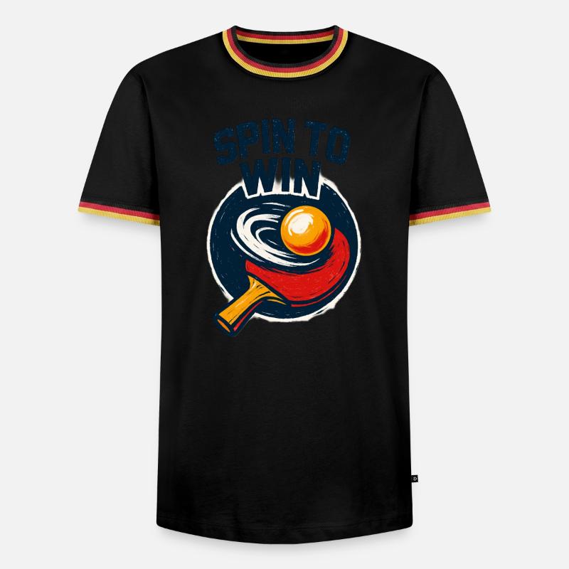 Spin to Win - Ping Pong - Men's Ringer Shirt - black/tricolour