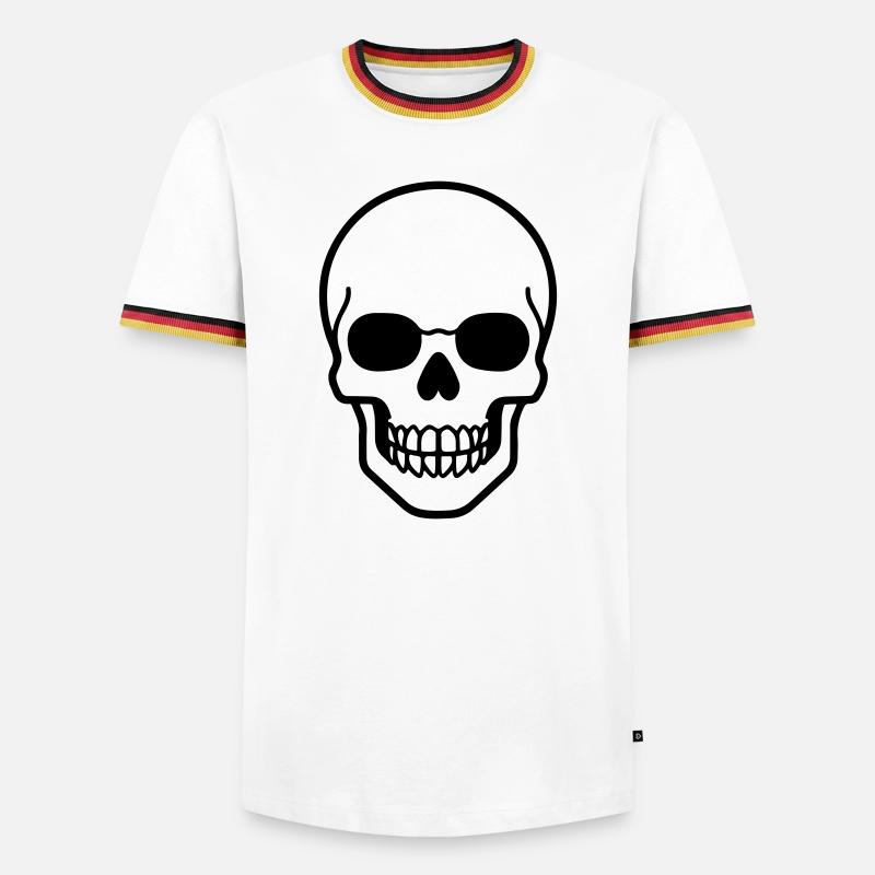 Skeleton Comic - Men's Ringer Shirt - white/tricolour
