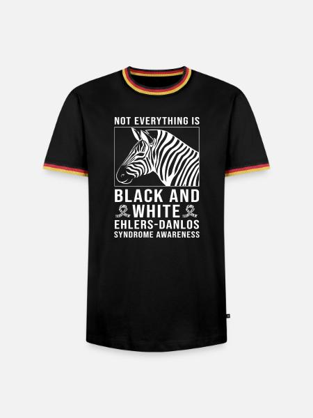EDS Ehlers-Danlos-Syndrom HSD - Männer Kontrast-T-Shirt - Schwarz/Dreifarbig