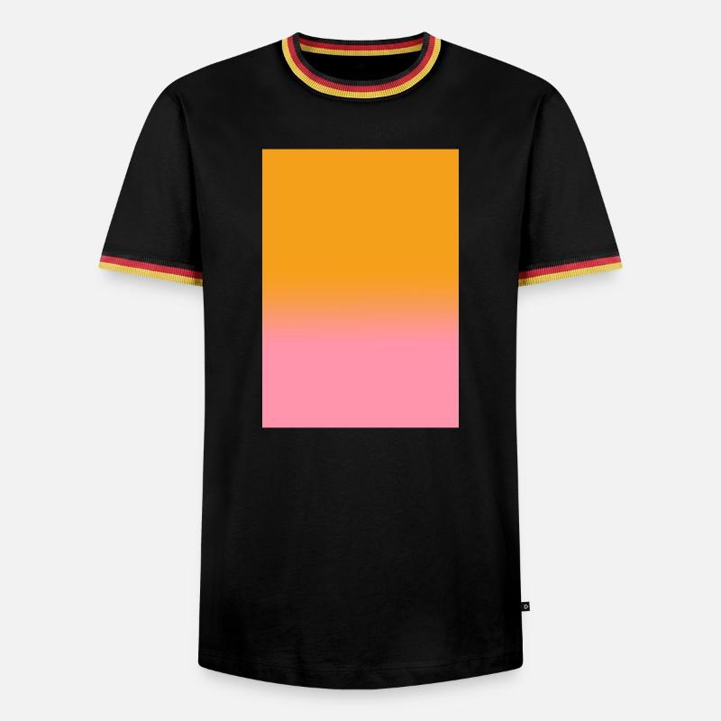 Gradient - orange pink customizable - Men's Ringer Shirt - black/tricolour
