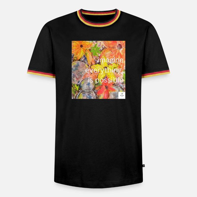 imagine everything is possible I statementstyle  - Männer Kontrast-T-Shirt - Schwarz/Dreifarbig