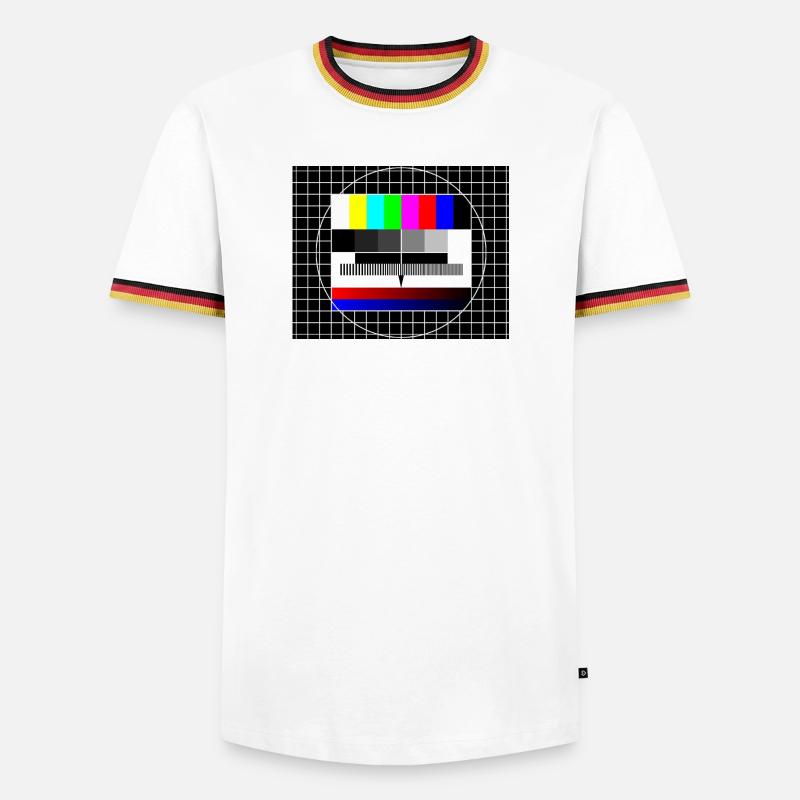 test image - Men's Ringer Shirt - white/tricolour