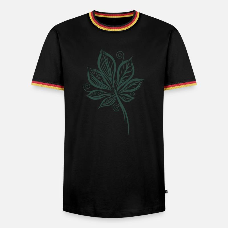 Chestnut Leaf Leaf Chestnut - Men's Ringer Shirt - black/tricolour