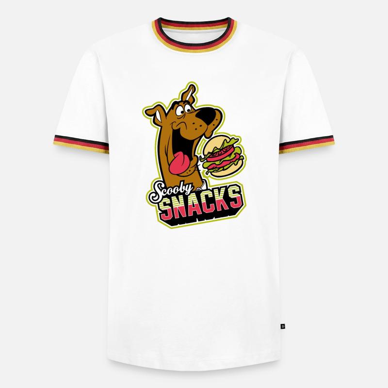 Scooby-Doo Scooby Snacks Mit Burger - Männer Kontrast-T-Shirt - Weiß/Dreifarbig