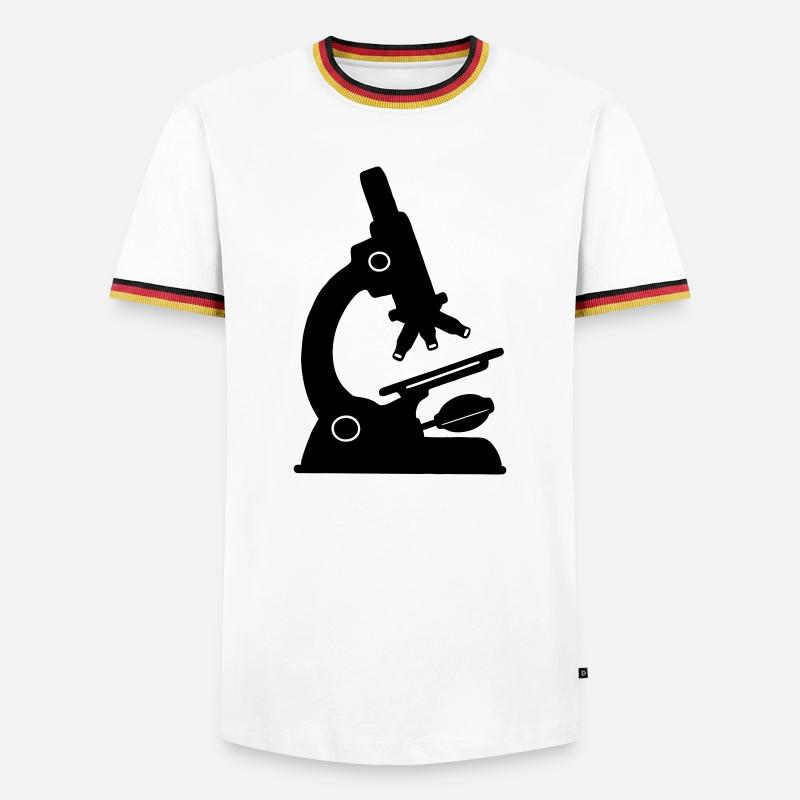 Laboratory microscope - Men's Ringer Shirt - white/tricolour