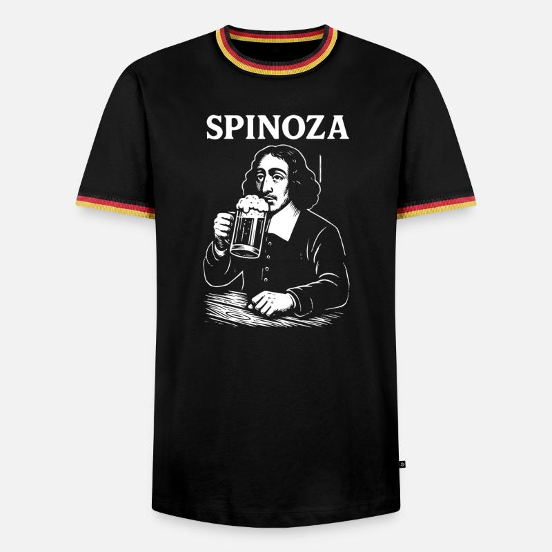 Spinoza Beer Philosopher - Men's Ringer Shirt - black/tricolour