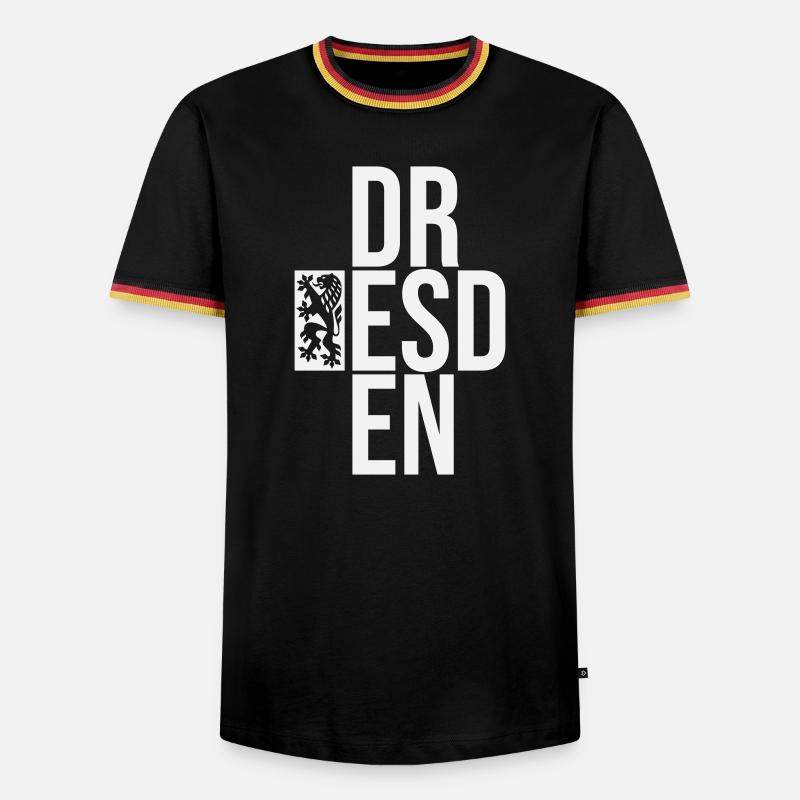 DR ESD EN - Men's Ringer Shirt - black/tricolour