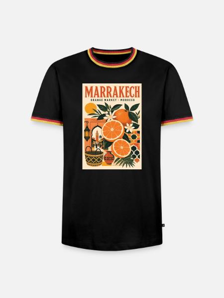 Entdecken Sie Marrakesch in Marokko - Männer Kontrast-T-Shirt - Schwarz/Dreifarbig