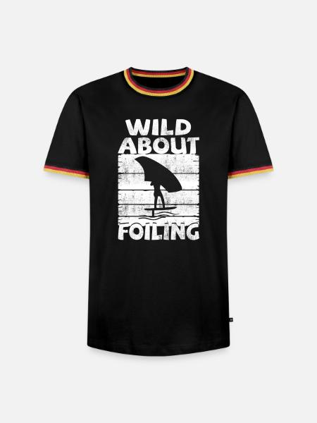 Wild about Foiling - Männer Kontrast-T-Shirt - Schwarz/Dreifarbig