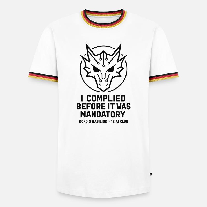 Roko's Basilisk - Men's Ringer Shirt - white/tricolour