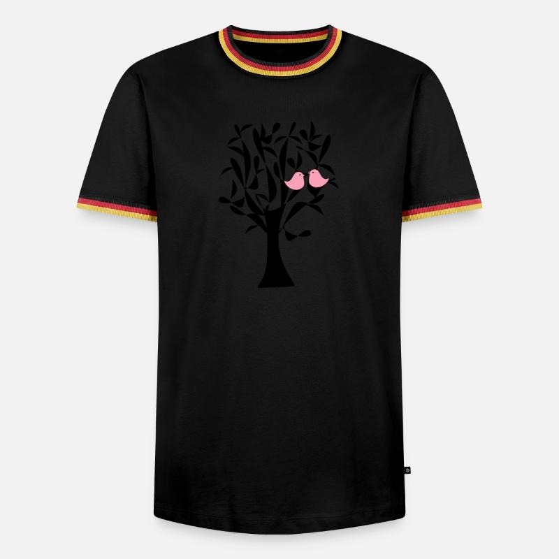 tree - Men's Ringer Shirt - black/tricolour