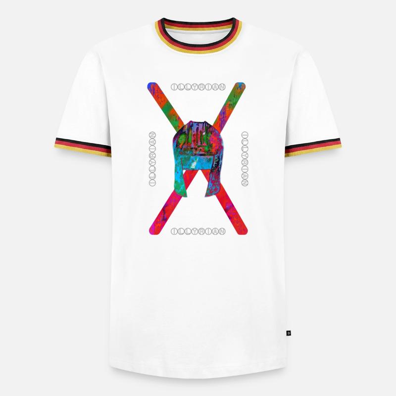 Illyrian 🇦🇱 - Men's Ringer Shirt - white/tricolour