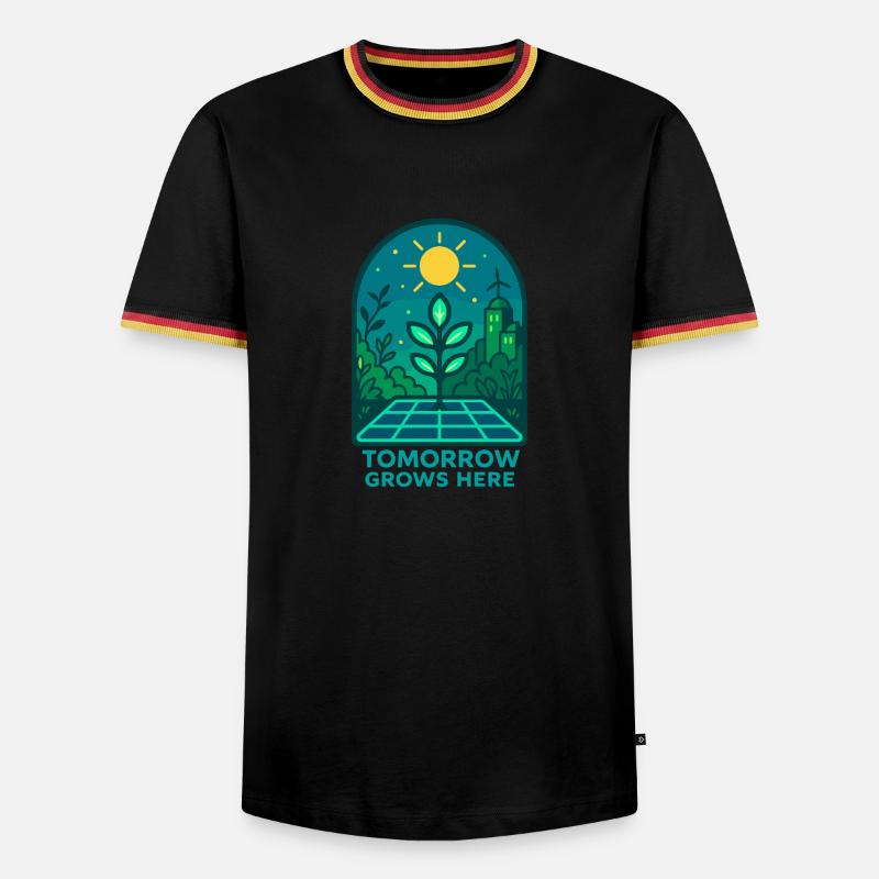 Tomorrow Grows Here - Men's Ringer Shirt - black/tricolour