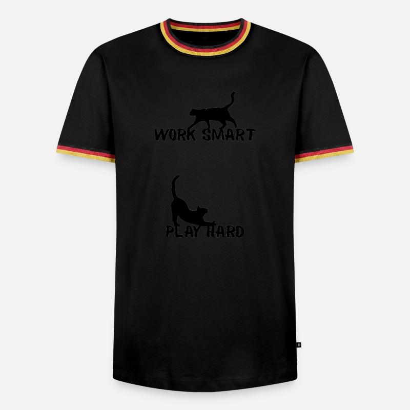 Work smart - Men's Ringer Shirt - black/tricolour