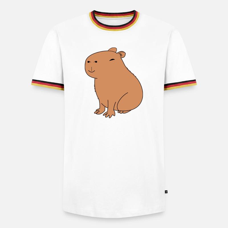 Happy Capybara - Men's Ringer Shirt - white/tricolour