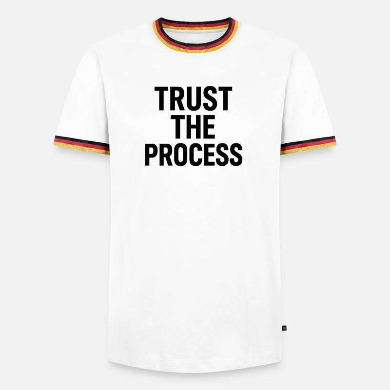 Trust the Process Typography - Men's Ringer Shirt - white/tricolour