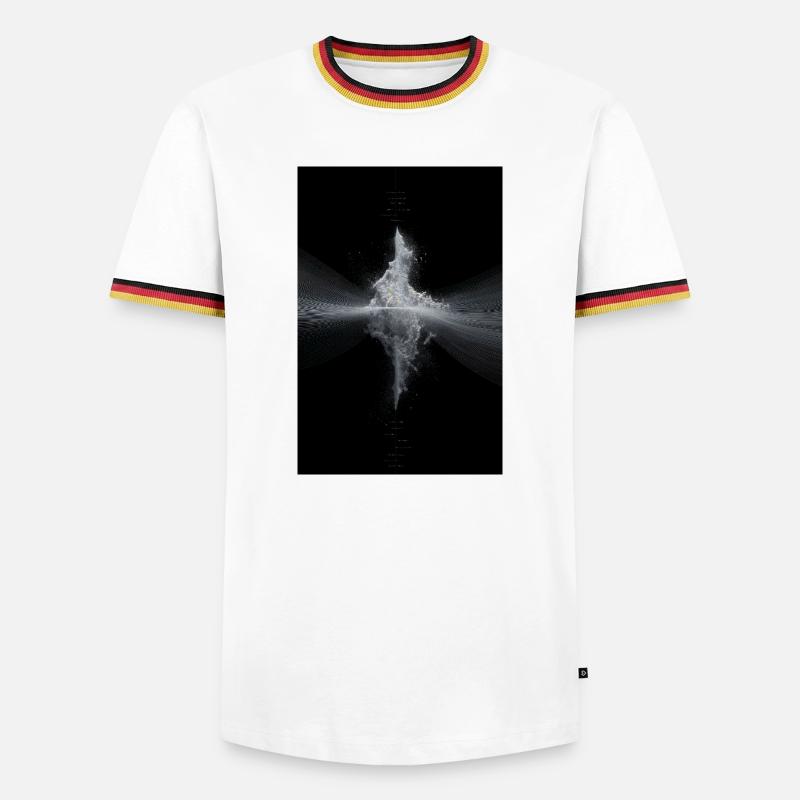 Quanten-Puls-Echo - Männer Kontrast-T-Shirt - Weiß/Dreifarbig