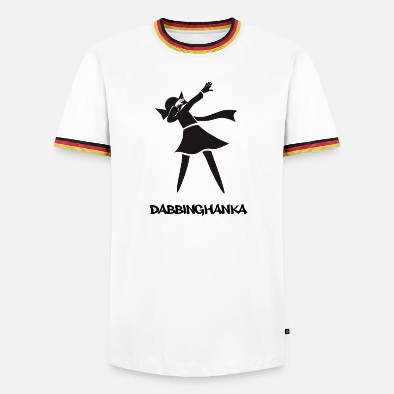 DABBING HANKA - Men's Ringer Shirt - white/tricolour