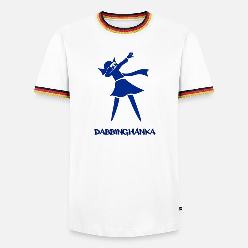 DABBING HANKA - Men's Ringer Shirt - white/tricolour