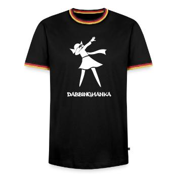 TAMPONNEMENT DU HANKA - T-shirt contrasté Homme - noir/tricolore - Devant - AI Model Male 178 light (178cm) & AI Model Male 185 light (185cm)