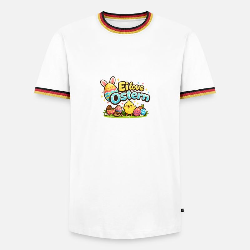 Egg love Easter - Men's Ringer Shirt - white/tricolour