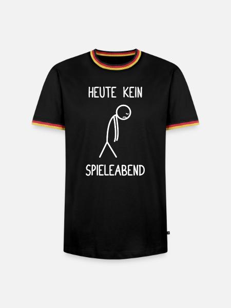Heute kein Spieleabend Gesellschaftsspiel - Männer Kontrast-T-Shirt - Schwarz/Dreifarbig