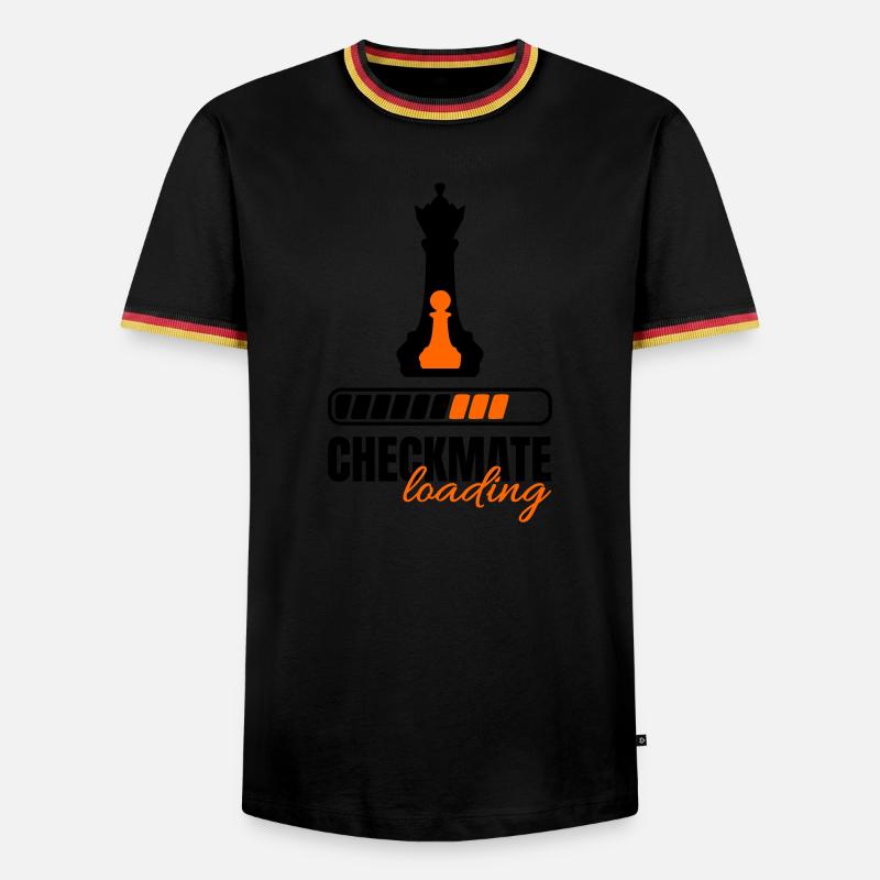 Checkmate Loading Queen and Pawn - Men's Ringer Shirt - black/tricolour