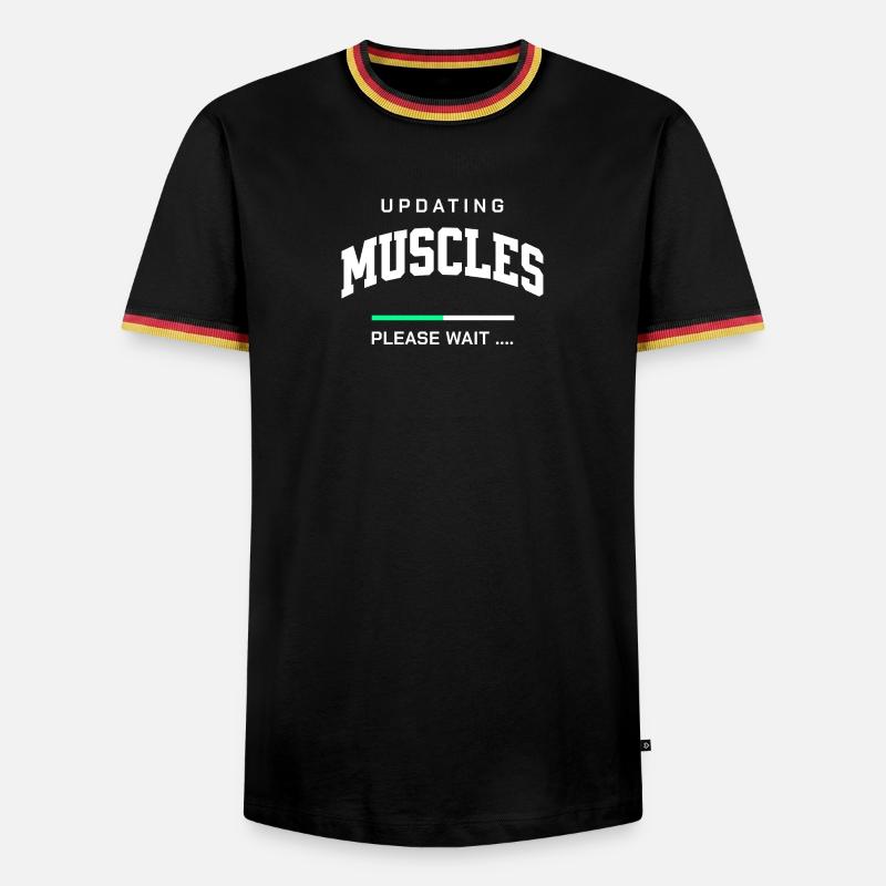 Aktualisierung - Männer Kontrast-T-Shirt - Schwarz/Dreifarbig