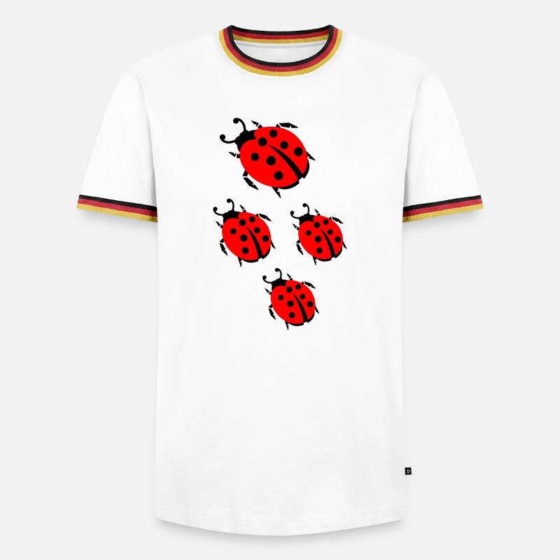 ladybug marienkaefer - Männer Kontrast-T-Shirt - Weiß/Dreifarbig
