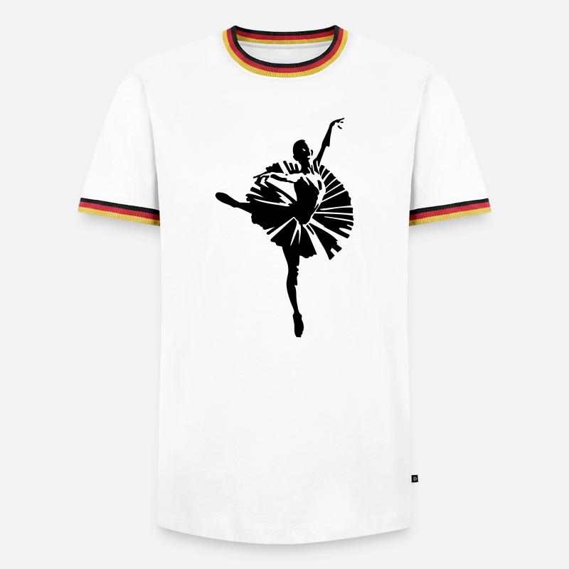 ballet - Men's Ringer Shirt - white/tricolour