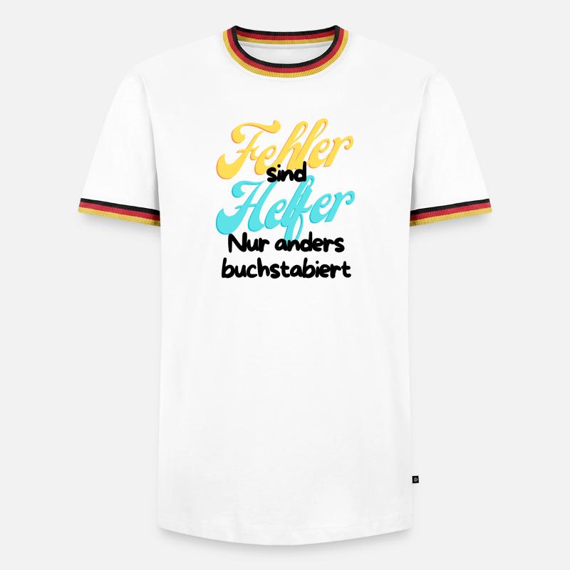 Fehler Helfer Gradient Script - Männer Kontrast-T-Shirt - Weiß/Dreifarbig