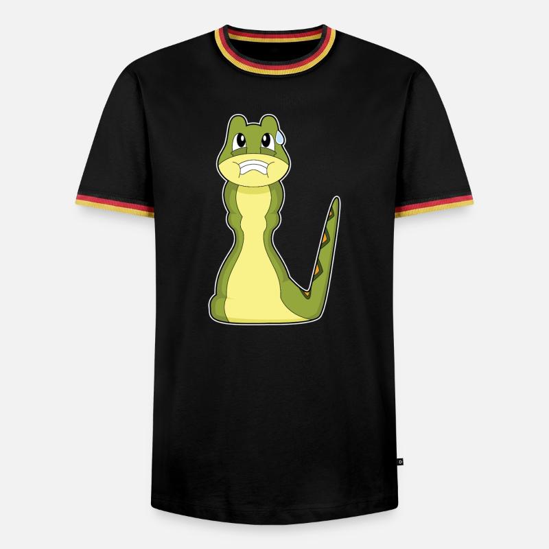 Snake Chess Board Game - Men's Ringer Shirt - black/tricolour