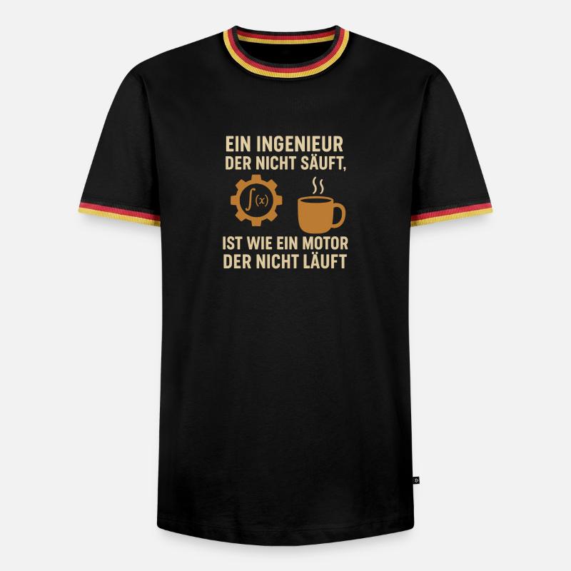 Ingénieur Humour Coffee Engine - T-shirt contrasté Homme - noir/tricolore