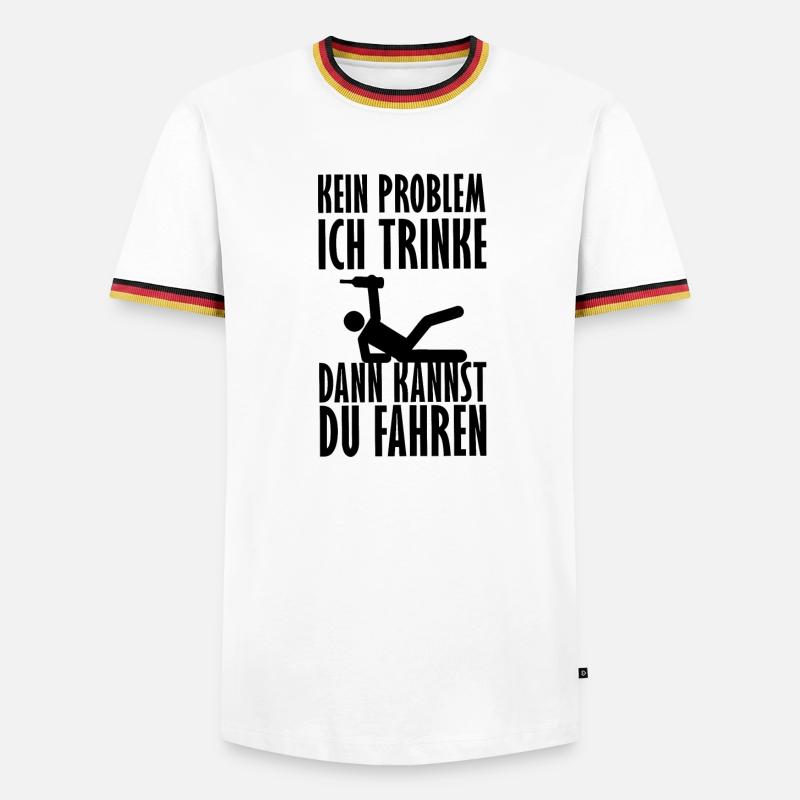 Generous drinker - Men's Ringer Shirt - white/tricolour