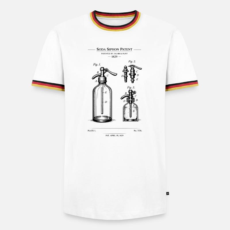 Conception du plan de Soda Siphone - T-shirt contrasté Homme - blanc/tricolore