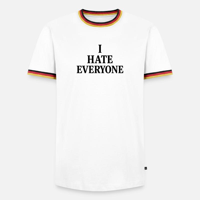 I hate everyone - Men's Ringer Shirt - white/tricolour