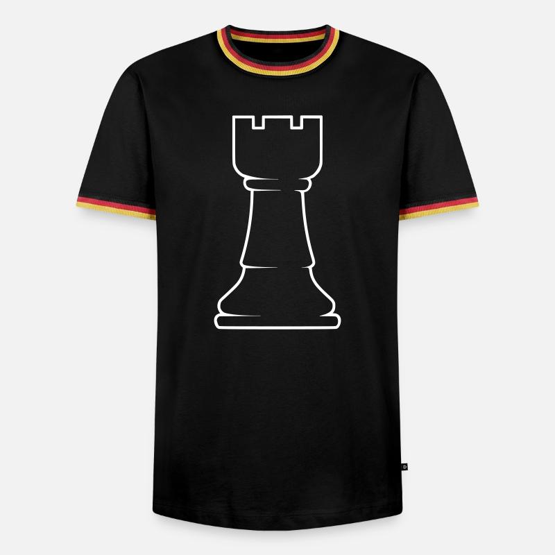 Chess piece tower - Men's Ringer Shirt - black/tricolour